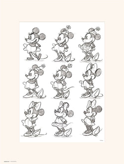 Grupo Erik Disney Minnie Sketch Kunstdruk 30X40cm | Posters.nl