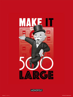 Grupo Erik Monopoly Make It 500 Large Kunstdruk 30X40cm | Posters.nl
