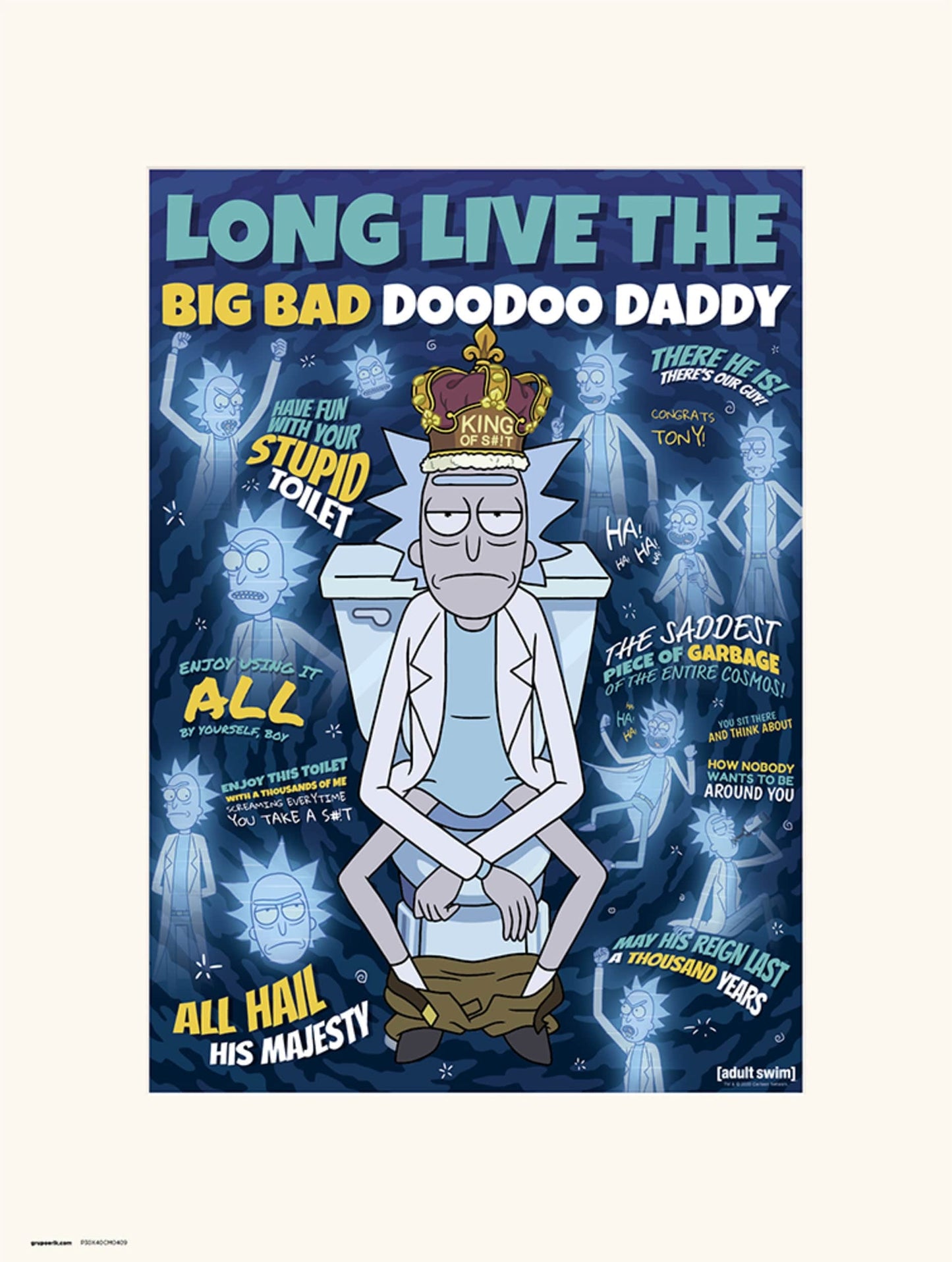 Grupo Erik Rick And Morty Doodoo Daddy Kunstdruk 30X40cm | Posters.nl