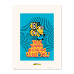 Grupo Erik P30X40cm0444 Print 30X40 cm Minions Take Your Friends Whiteh You | Posters.com