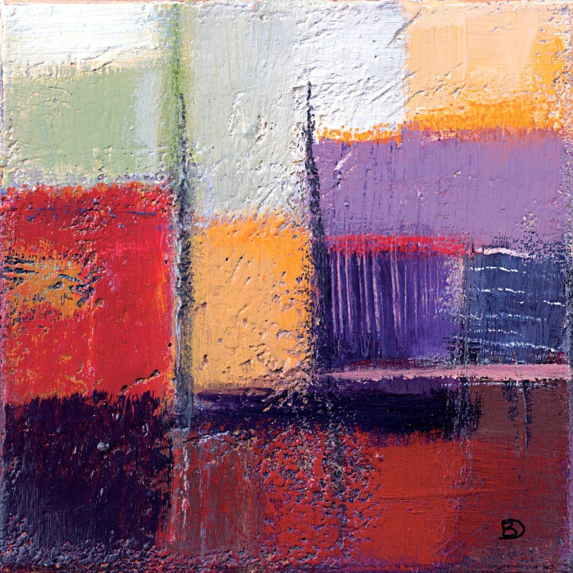 PGM BED 12 Bea Danckaert Violet Statics I Kunstdruk 40x40cm | Posters.nl