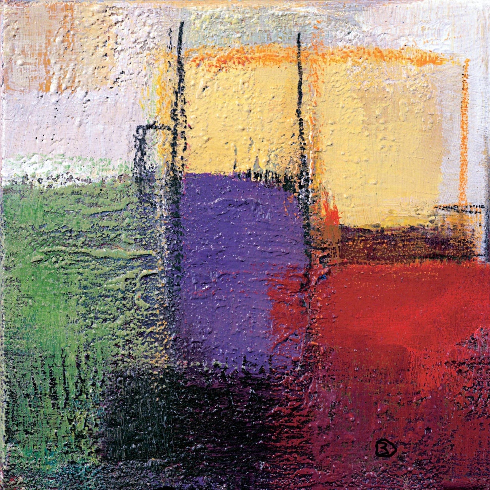 PGM BED 14 Bea Danckaert Violet Statics III Kunstdruk 40x40cm | Posters.nl