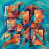 PGM FRU 14 Franz Ruzicka Symphonie des Lebens Kunstdruk 98x98cm | Posters.nl