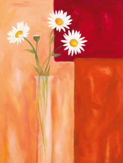 PGM GGN 14 Gunter Gohn Margeriten mit Siena Braun Kunstdruk 60x80cm | Posters.nl