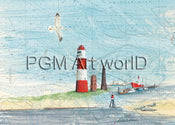 PGM NK 01 Katharina Noack Die Feuer von Borkum Kunstdruk 70x50cm | Posters.nl