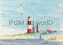 PGM NK 01 Katharina Noack Die Feuer von Borkum Kunstdruk 70x50cm | Posters.nl
