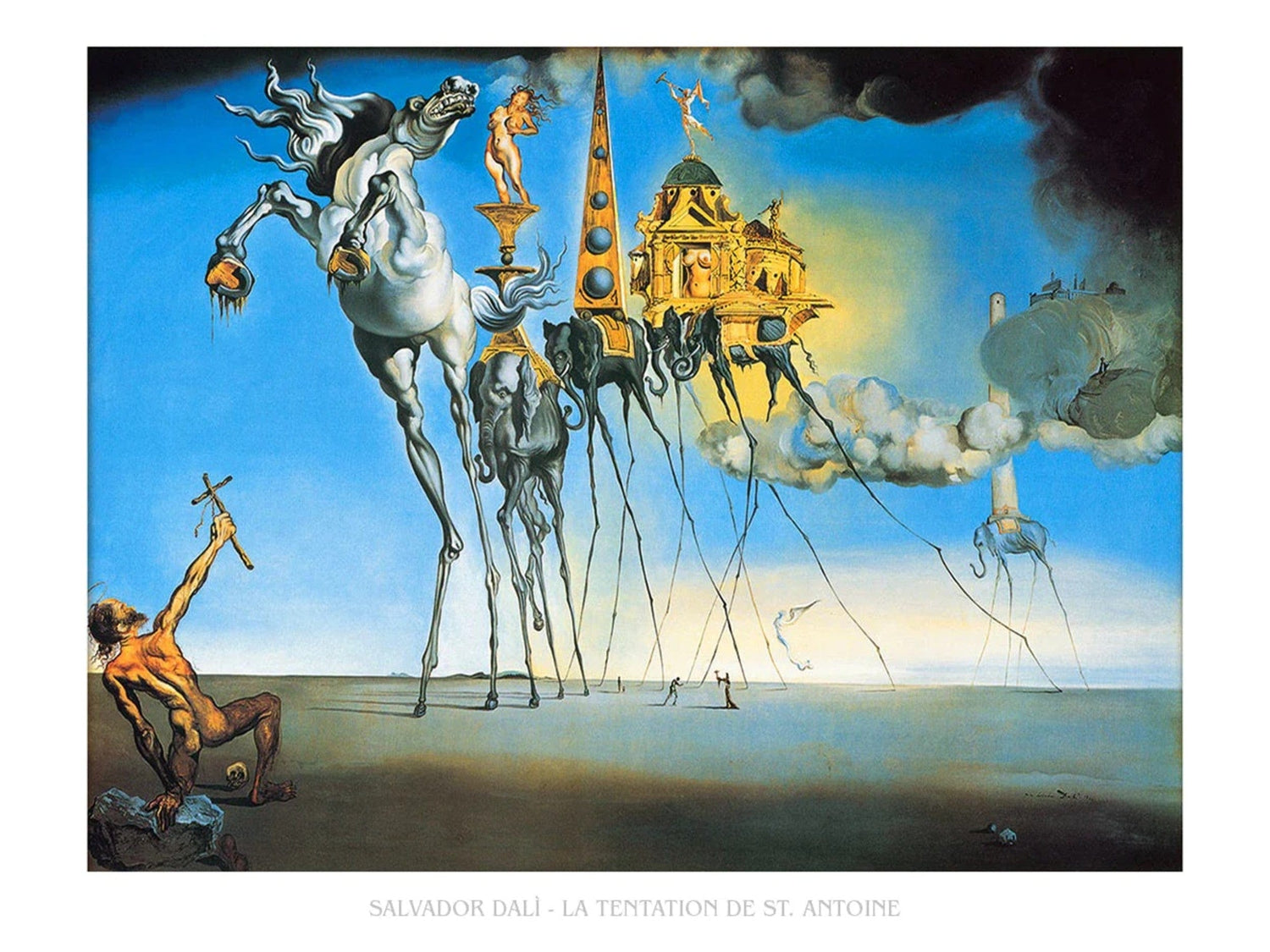 PGM SD 137 Salvador Dali La tentation de St Antoine Kunstdruk 80x60cm | Posters.nl