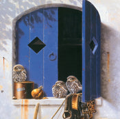 PGM WKJ 3008 Jan Weenink Visiting birds II Kunstdruk 30x30cm | Posters.nl