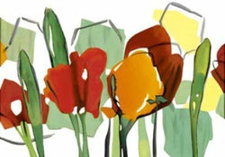 PGM WM 08 Walter Muth Rote Blumen Trilogie II Kunstdruk 100x70cm | Posters.nl