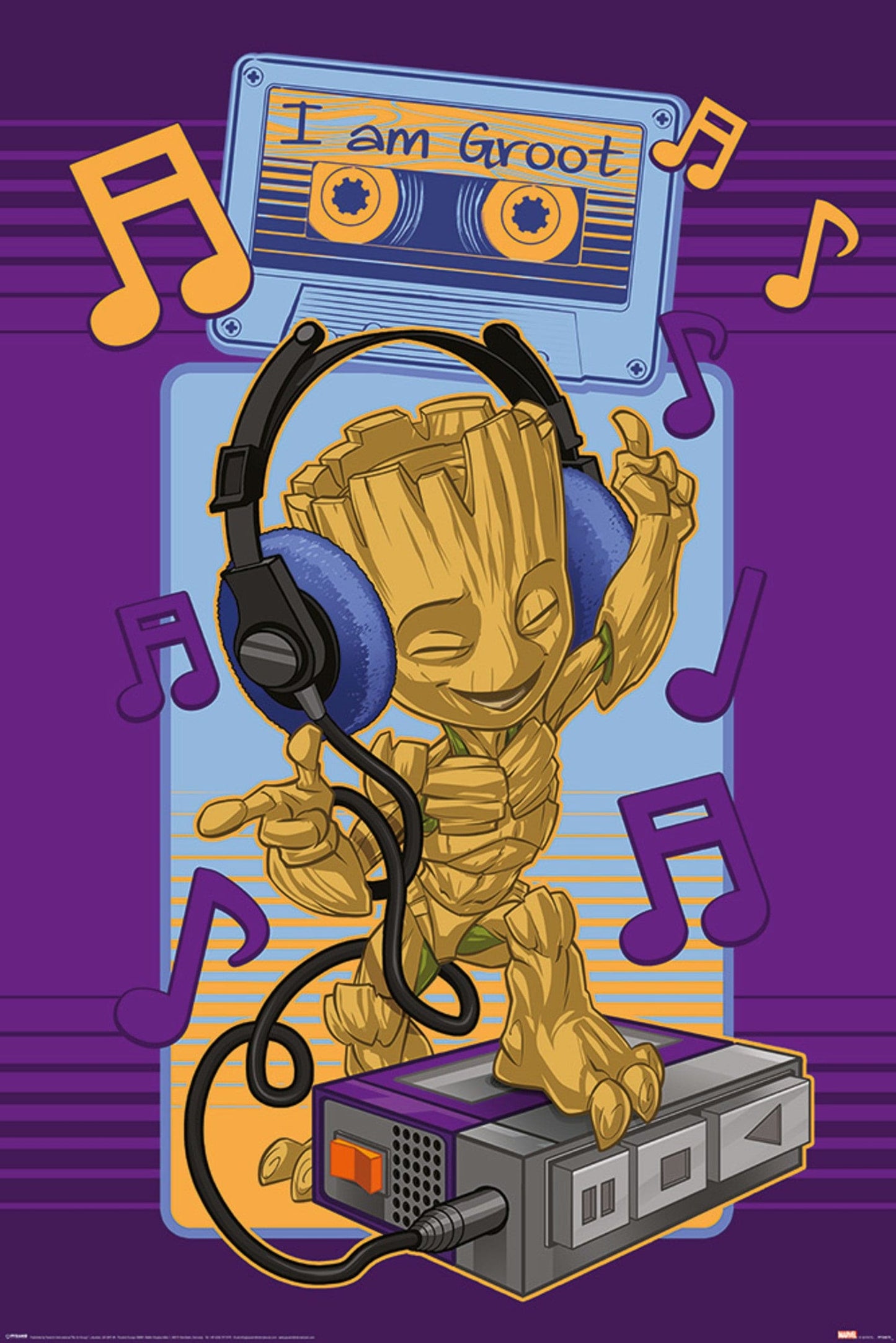 Pyramid PP34870 Guardians Of The Galaxy Groot Cassette Poster | Posters.nl