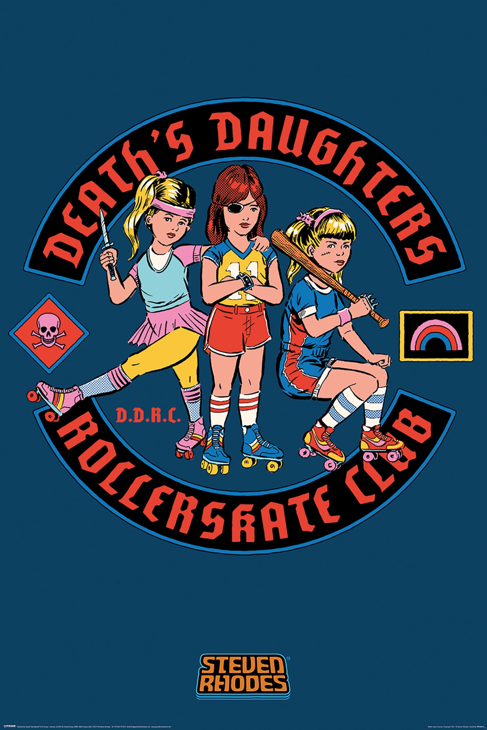 Pyramid PP35012 Steven Rhodes Death'S Daughters Rollerskate Club Poster | Posters.nl