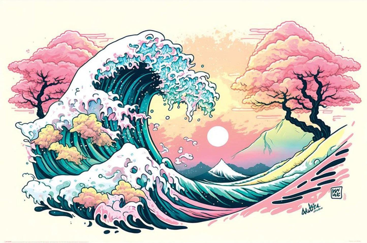 Poster Ada Ingram Pastel Wave 91 5x61cm PP35432 | Posters.nl