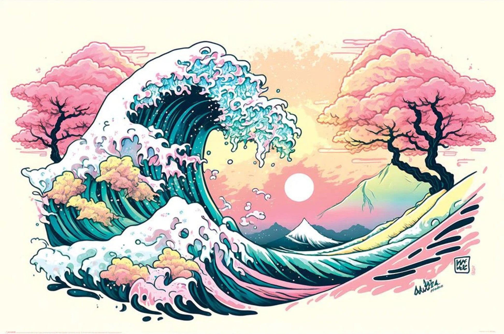 Poster Ada Ingram Pastel Wave 91 5x61cm PP35432 | Posters.nl