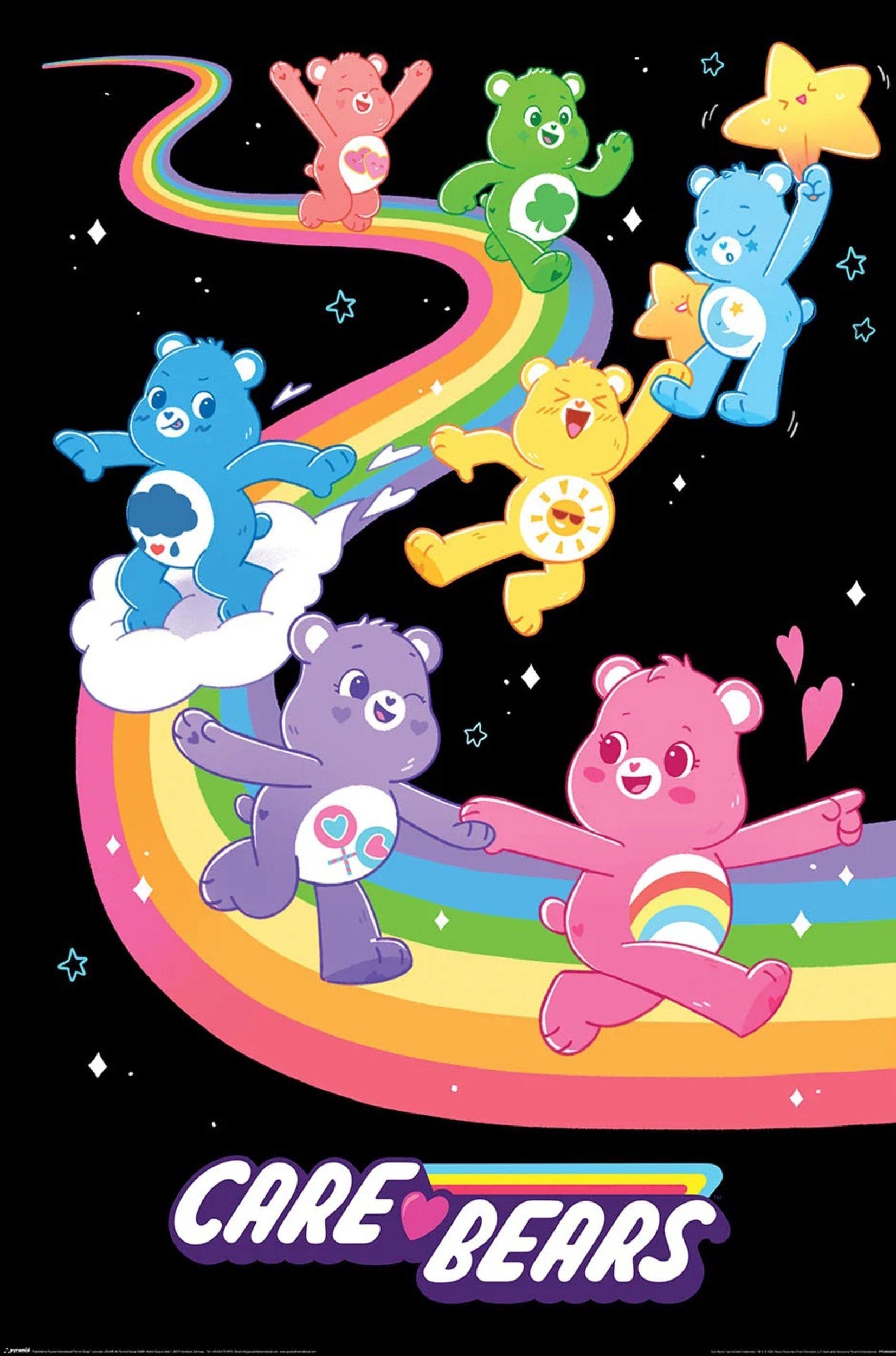 Poster Care Bears We Love Rainbows 61x91 5cm PP2400009 | Posters.nl