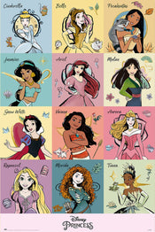 Poster Disney Princess Brush Strokes 61x91 5cm Grupo Erik GPE5773 | Posters.nl
