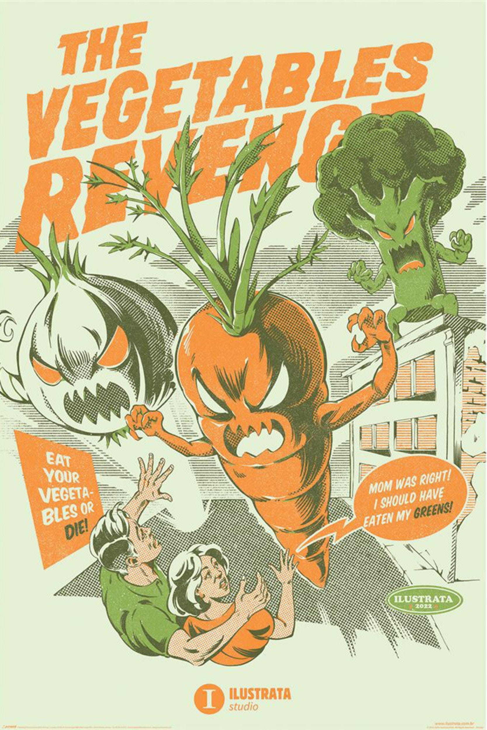 Poster Illustrata The Vegetables Revenge 61x91 5cm Pyramid PP35304 | Posters.nl