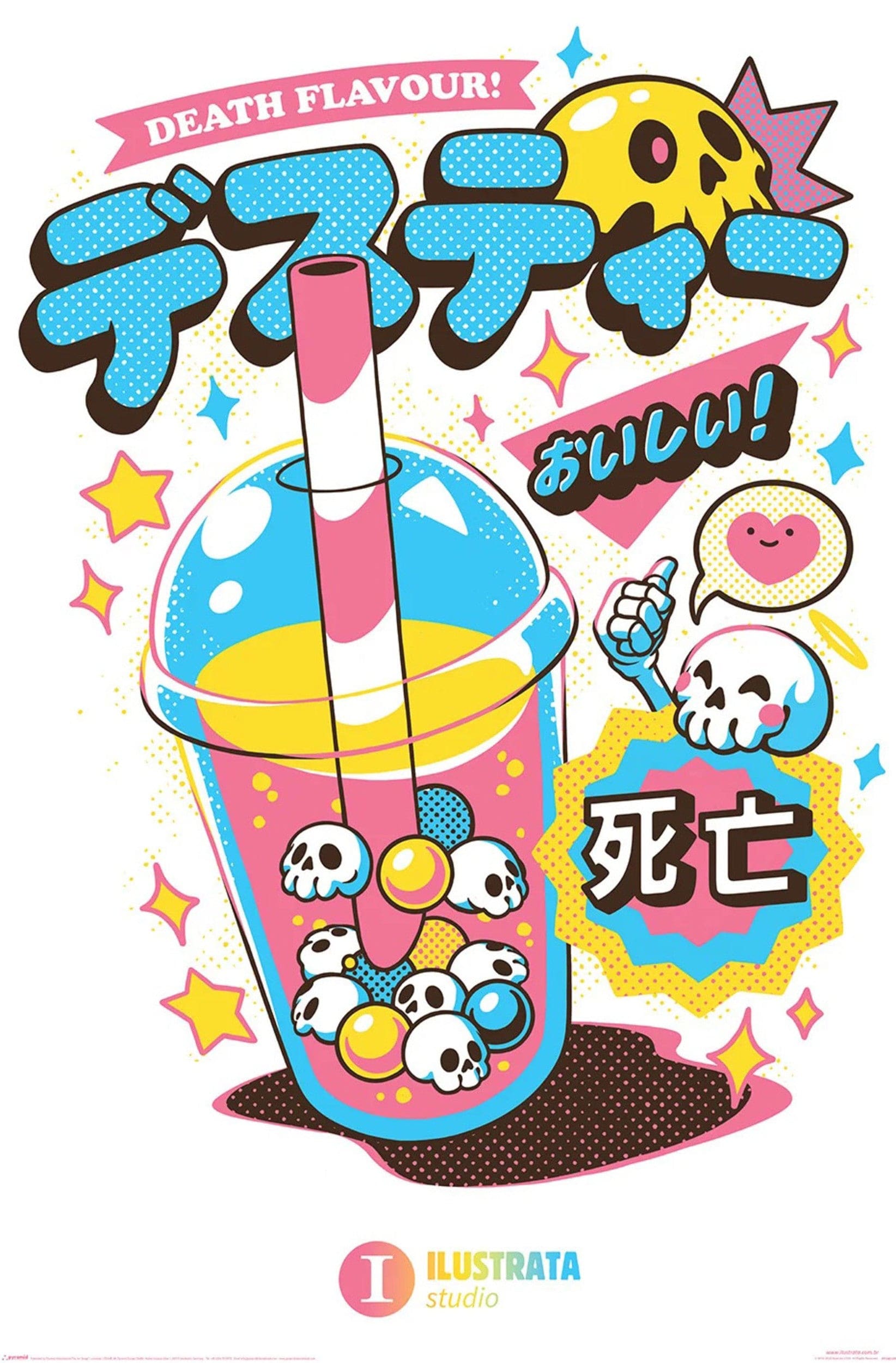 Poster Ilustrata Death Bubble Tea 61x91 5cm PP2401895 | Posters.nl