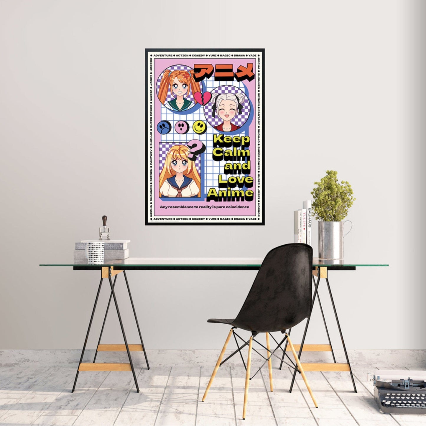 Poster Keep Calm And Love Anime 61x91.5cm Grupo Erik GPE5794 Sfeer | Posters.nl