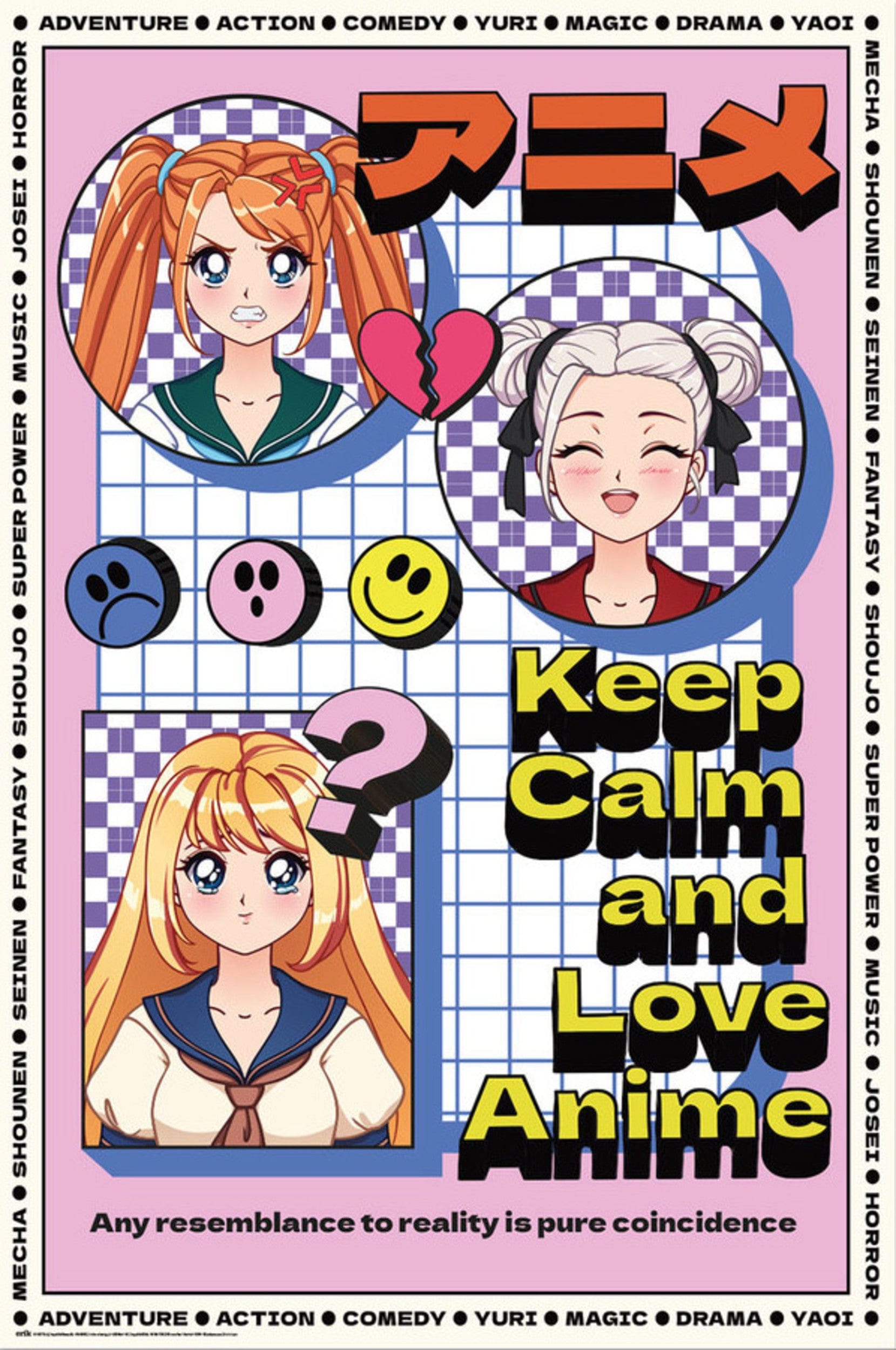 Poster Keep Calm And Love Anime 61x91.5cm Grupo Erik GPE5794 | Posters.nl
