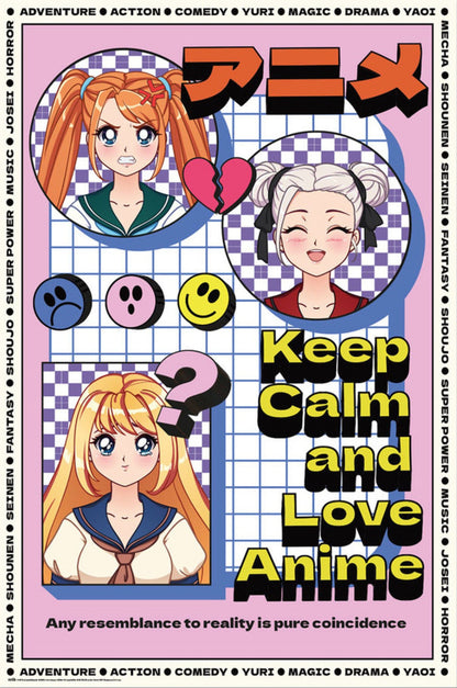 Poster Keep Calm And Love Anime 61x91.5cm Grupo Erik GPE5794 | Posters.nl