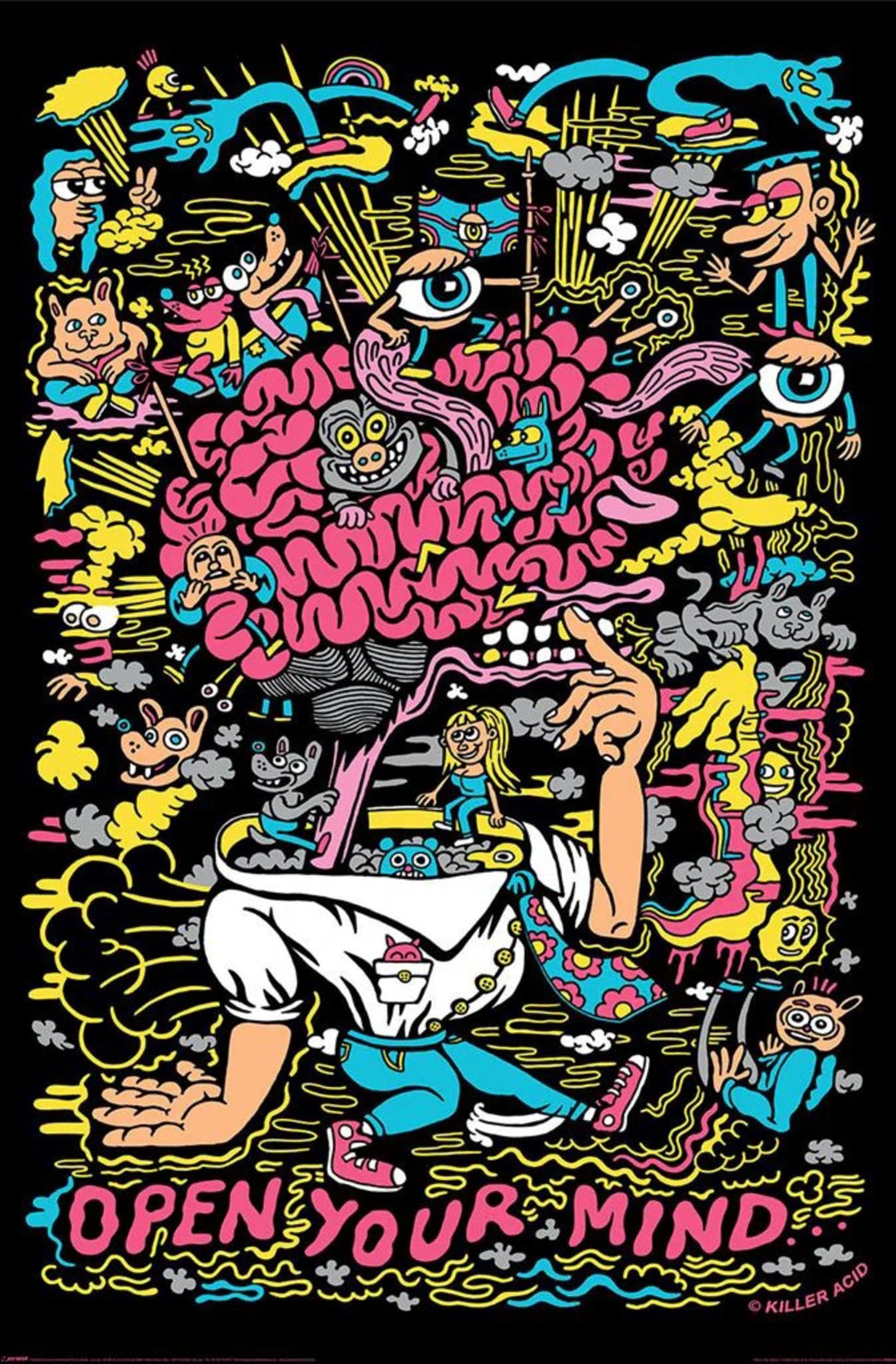 Poster Killer Acid Open Your Mind 61x91 5cm PP35434 | Posters.nl