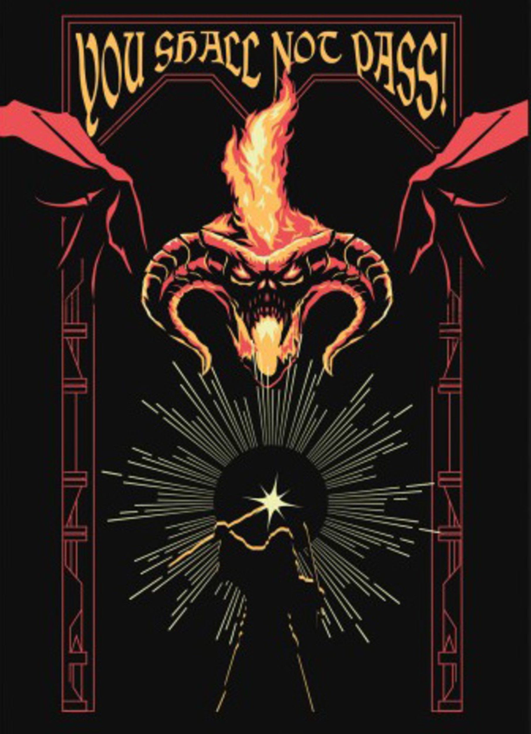 Poster Lord Of The Rings Balrog Glow In The Dark 61x91 5cm Grupo Erik GPEPR011 Glow In The Dark | Posters.nl