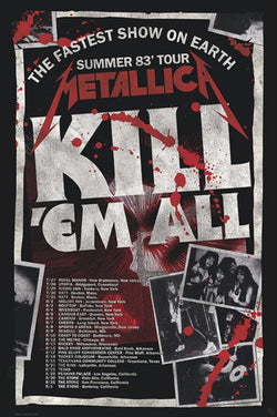 Poster Metallica Kill Em All 83 Tour 61x91 5cm Abystyle GBYDCO434 | Posters.nl