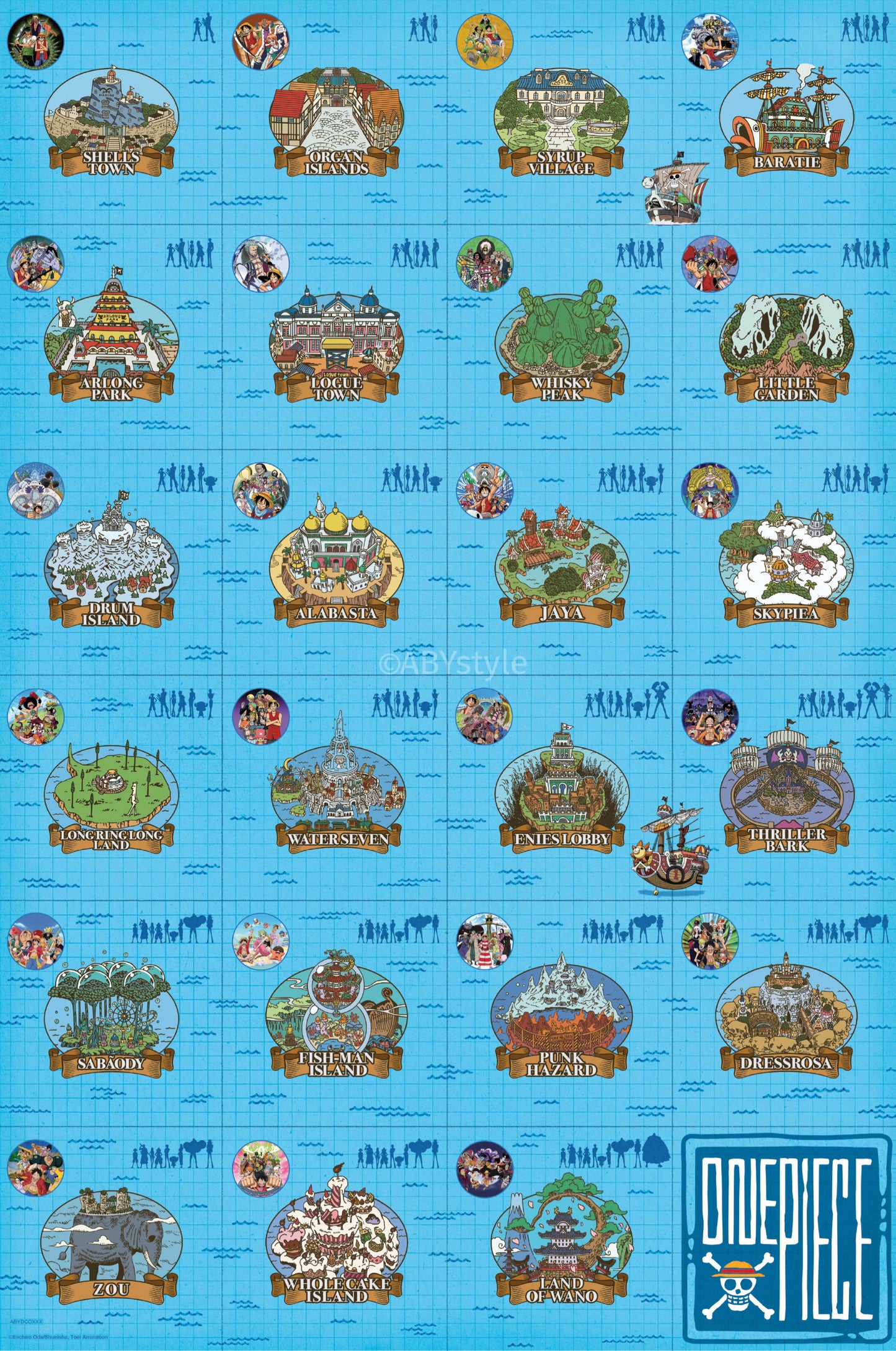 Poster One Piece Log Itinerary 61x91,5cm