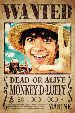 Poster One Piece Netflix Wanted Monkey D Luffy 61x91.5cm Grupo Erik GPE5779 | Posters.nl