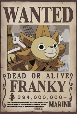 Poster One Piece Wanted Franky Wano 38x52cm Abystyle GBYDCO645 | Posters.nl