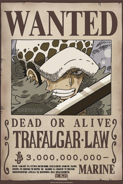 Poster One Piece Wanted Law Wano 38x52cm Abystyle GBYDCO626 | Posters.nl