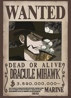 Poster One Piece Wanted Mihawk Wano 38x52cm GBYDCO627 | Posters.nl