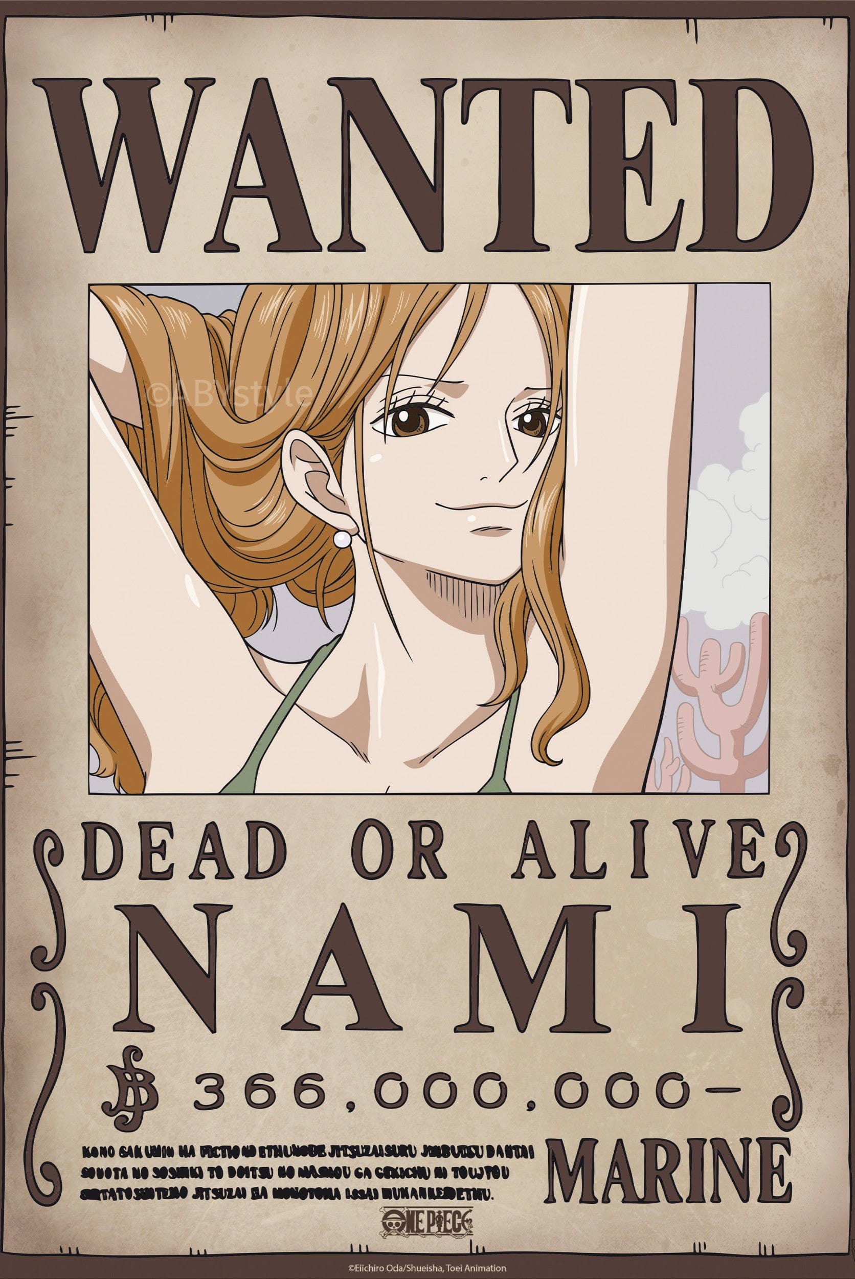Poster One Piece Wanted Nami Wano 38x52cm GBYDCO642 | Posters.nl