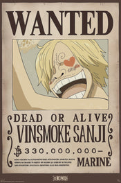 Poster One Piece Wanted Sanji 61x91 5cm Abystyle GBYDCO559 | Posters.nl