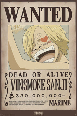 Poster One Piece Wanted Sanji 61x91 5cm Abystyle GBYDCO559 | Posters.nl