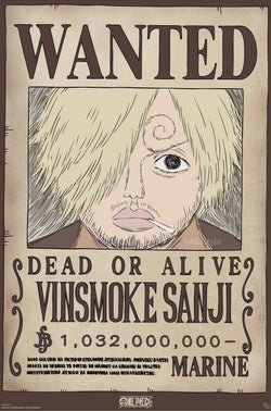 Poster One Piece Wanted Sanji Wano 61x91 5cm GBYDCO620 | Posters.nl