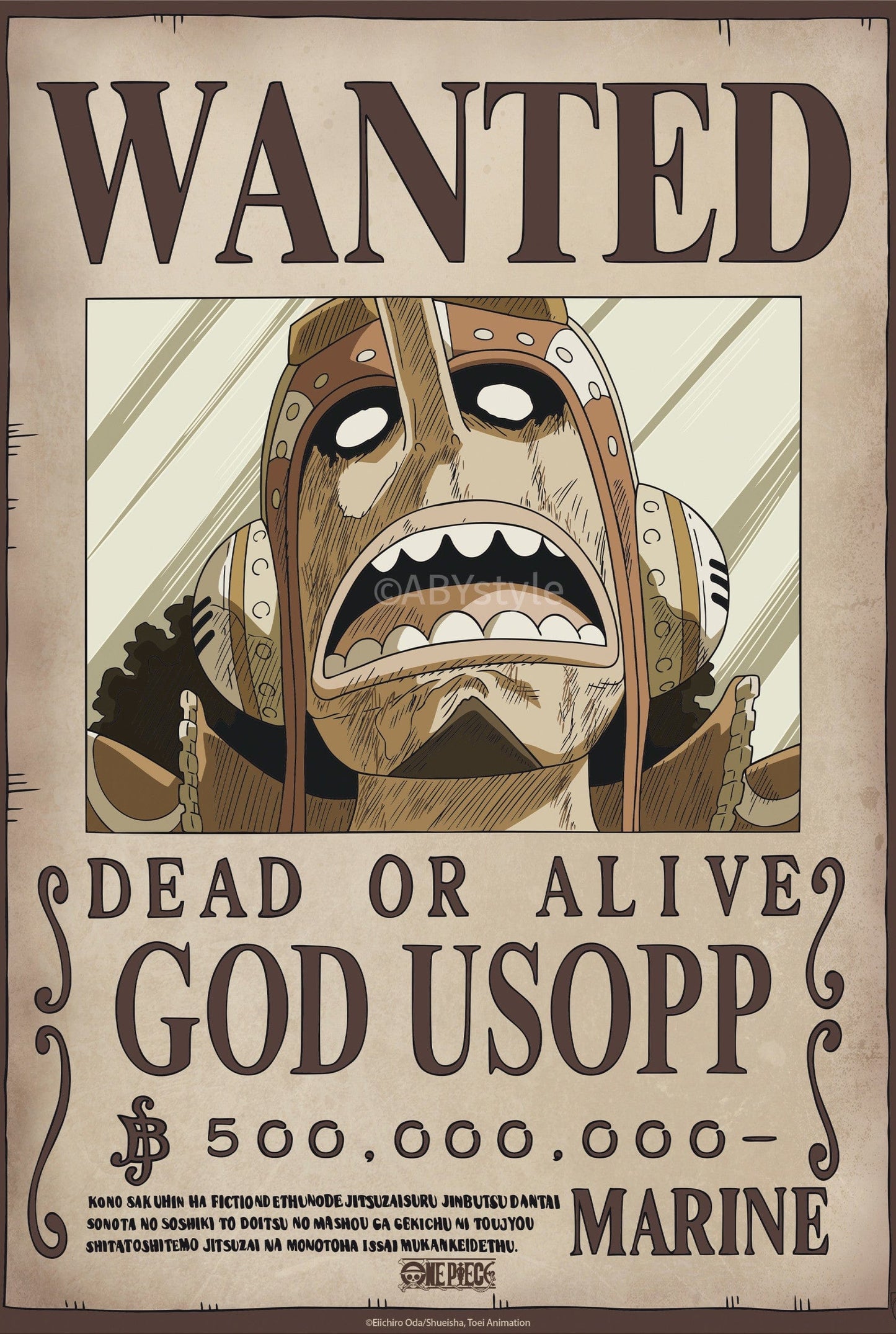 Poster One Piece Wanted Usopp Wano 38x52cm Abystyle GBYDCO643 | Posters.nl