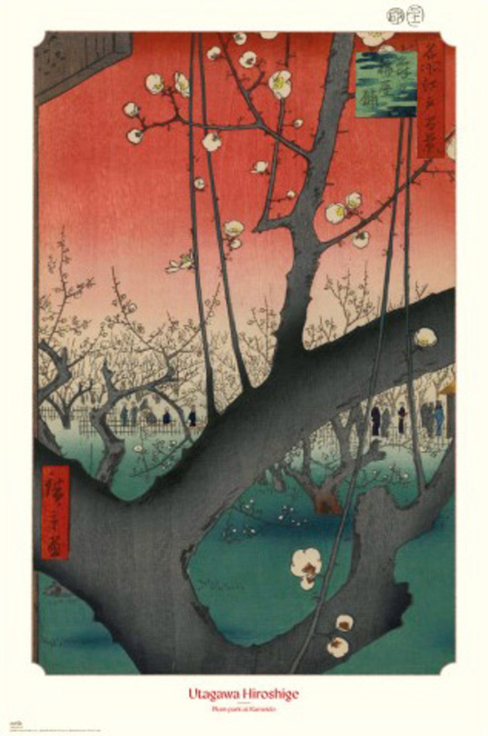 Poster Plum Park At Kameido Utagawa Hiroshige 61x91 5cm Grupo Erik GPE5929 | Posters.nl