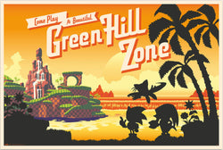 Poster Sonic The Hedgehog Come Plat At Beautiful Green Hill Zone 91 5x61cm Grupo Erik GPE5808 | Posters.nl