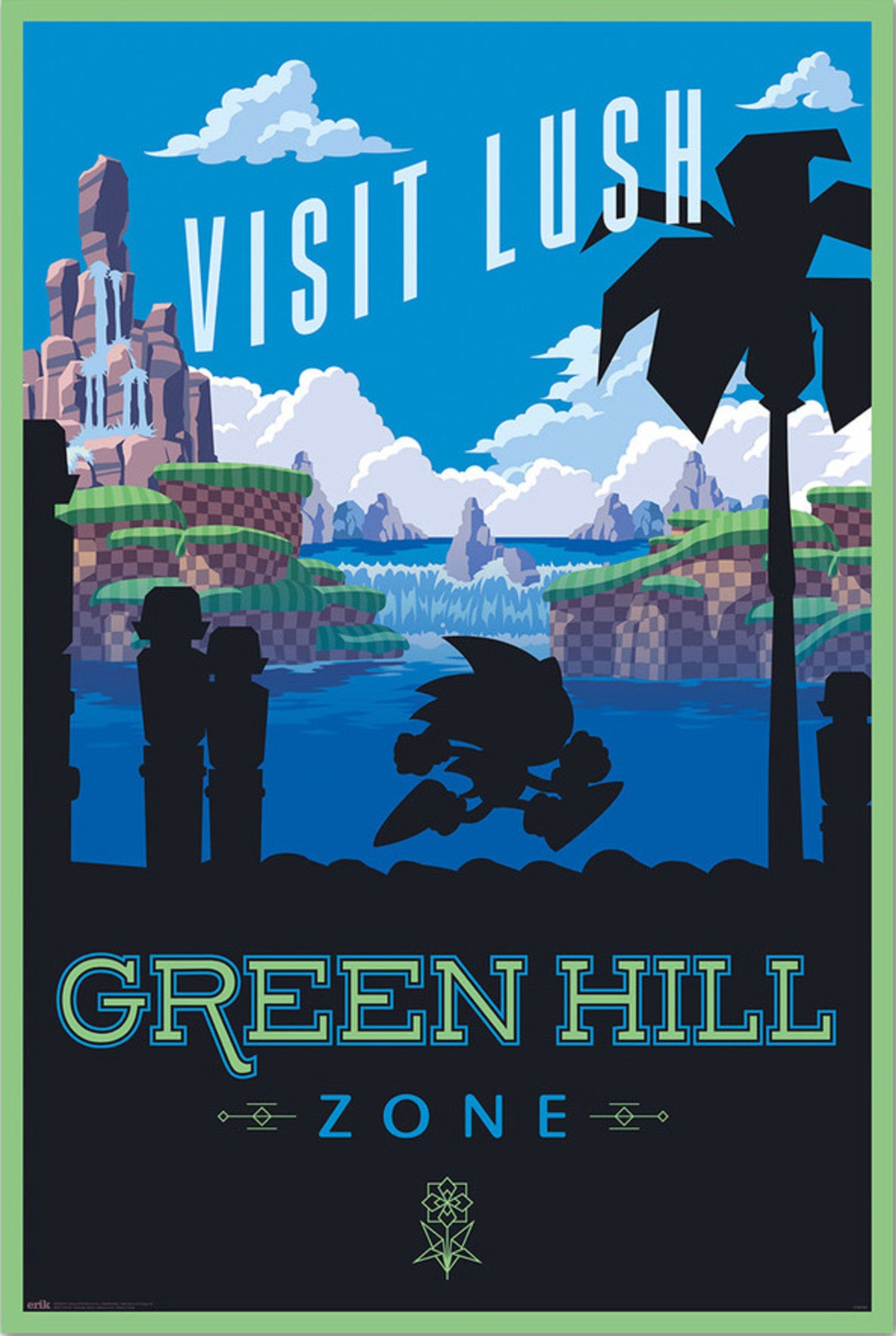 Poster Sonic The Hedgehog Visit Lush Green Hill Zone 61x91 5cm Grupo Erik GPE5810 | Posters.nl