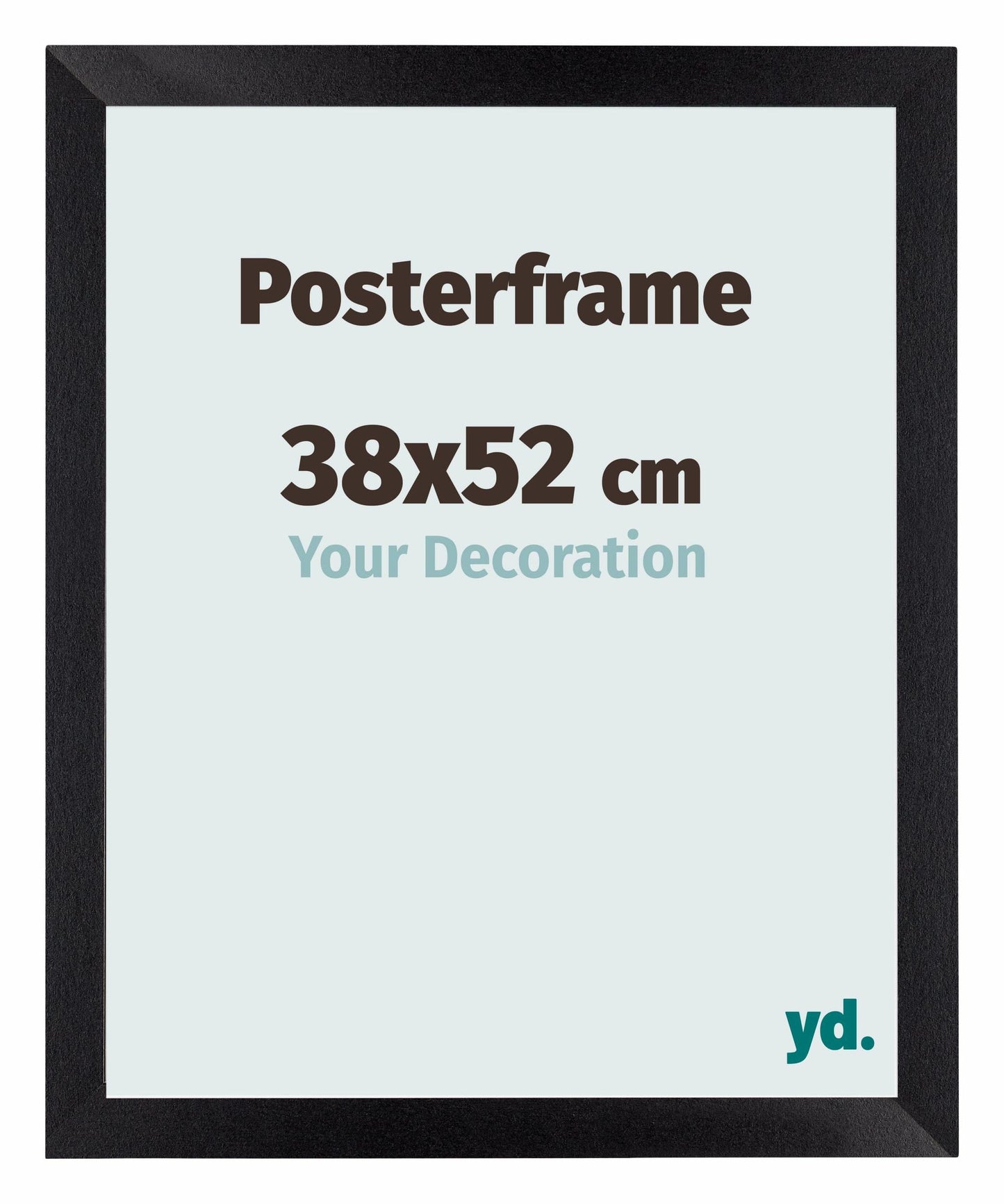 Posterframe 38x52 Zwart Mat MDF Parma Maat | Posters.nl