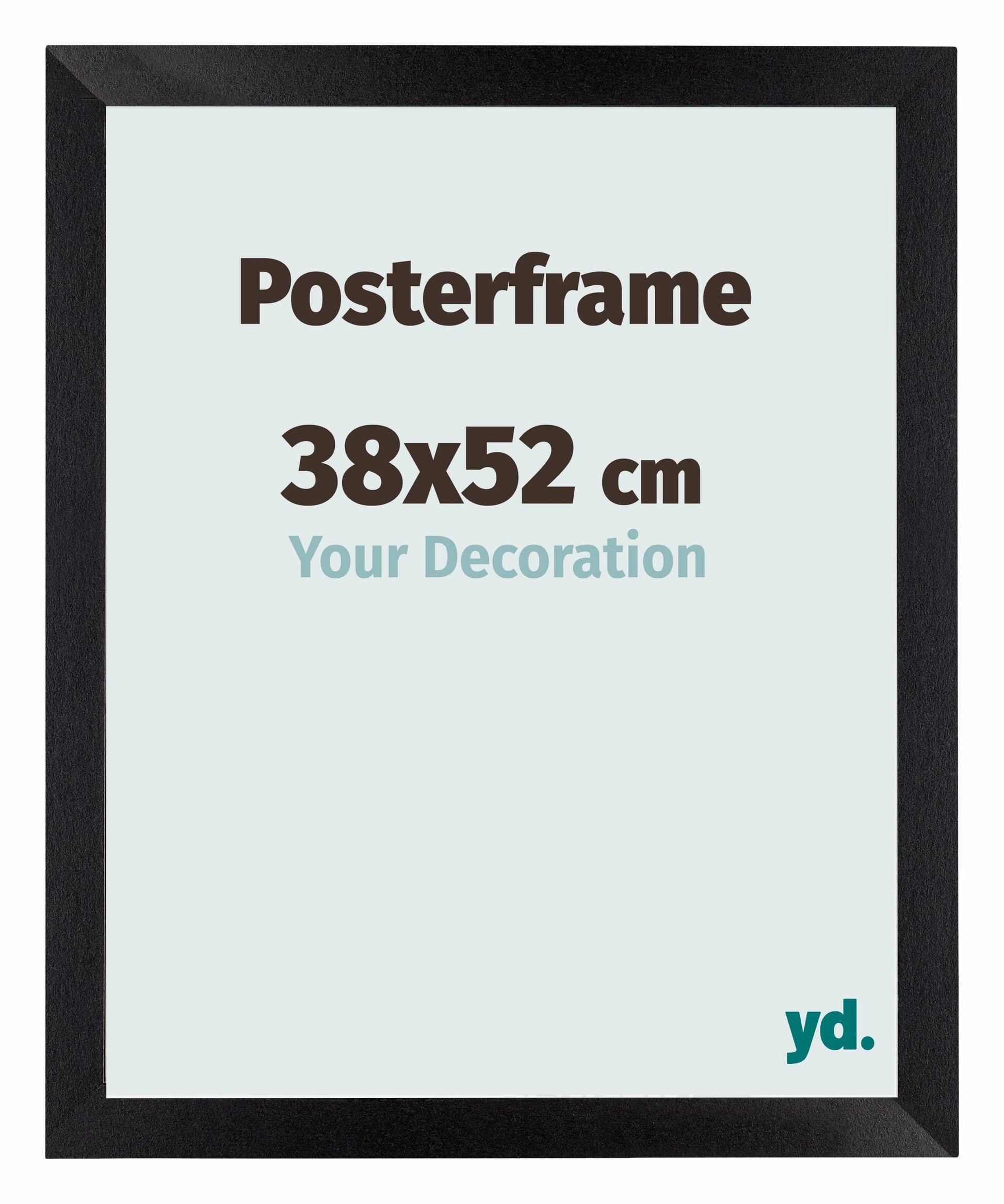 Posterframe 38x52 Zwart Mat MDF Parma Maat | Posters.nl