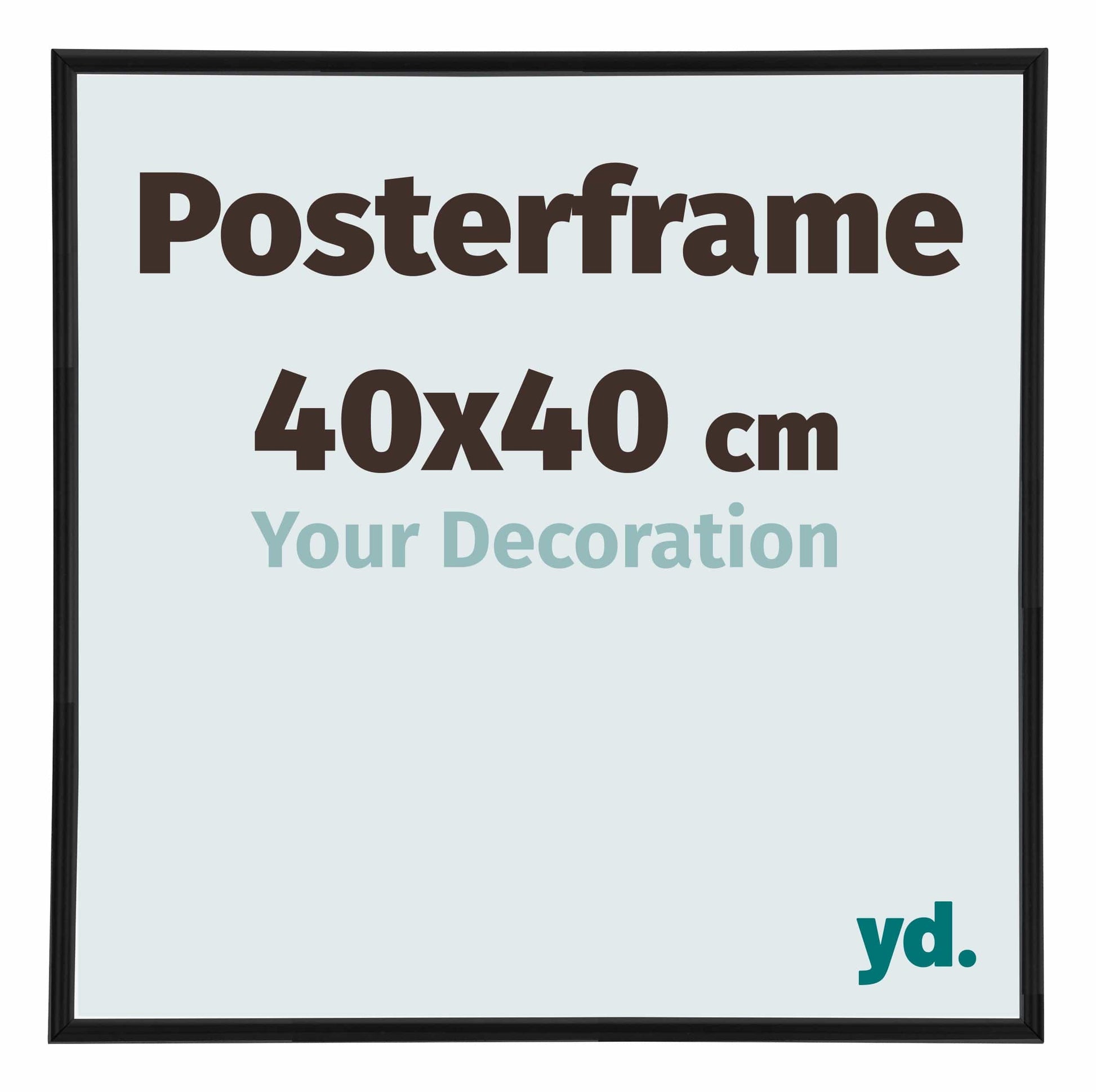 Posterframe 40x40cm Zwart Mat Kunststof Paris Maat | Posters.nl