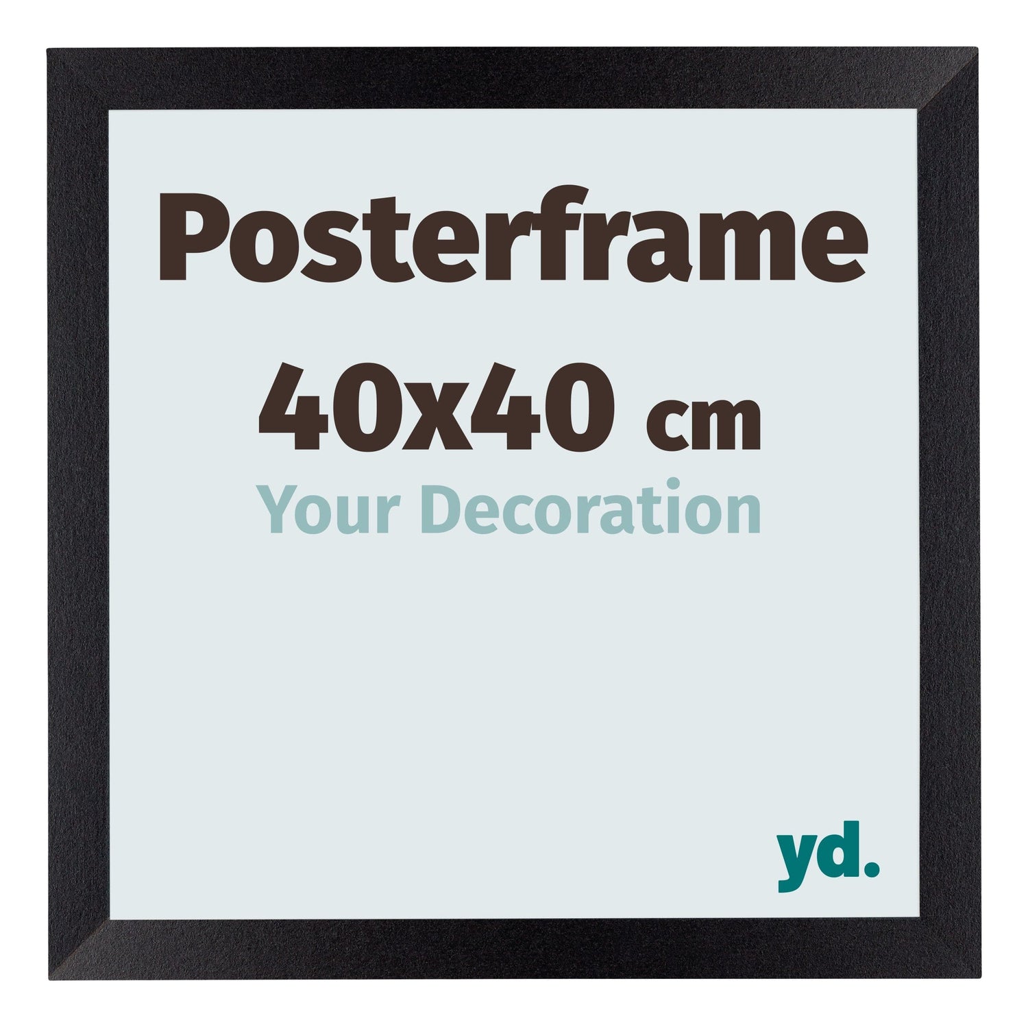 Posterframe 40x40cm Zwart Mat MDF Parma Maat | Posters.nl