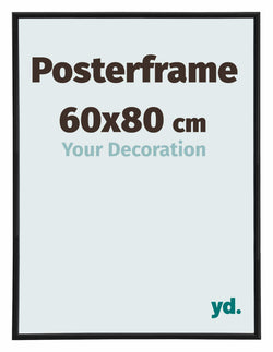 Posterframe 60x80cm Zwart Mat Kunststof Paris Maat | Posters.nl
