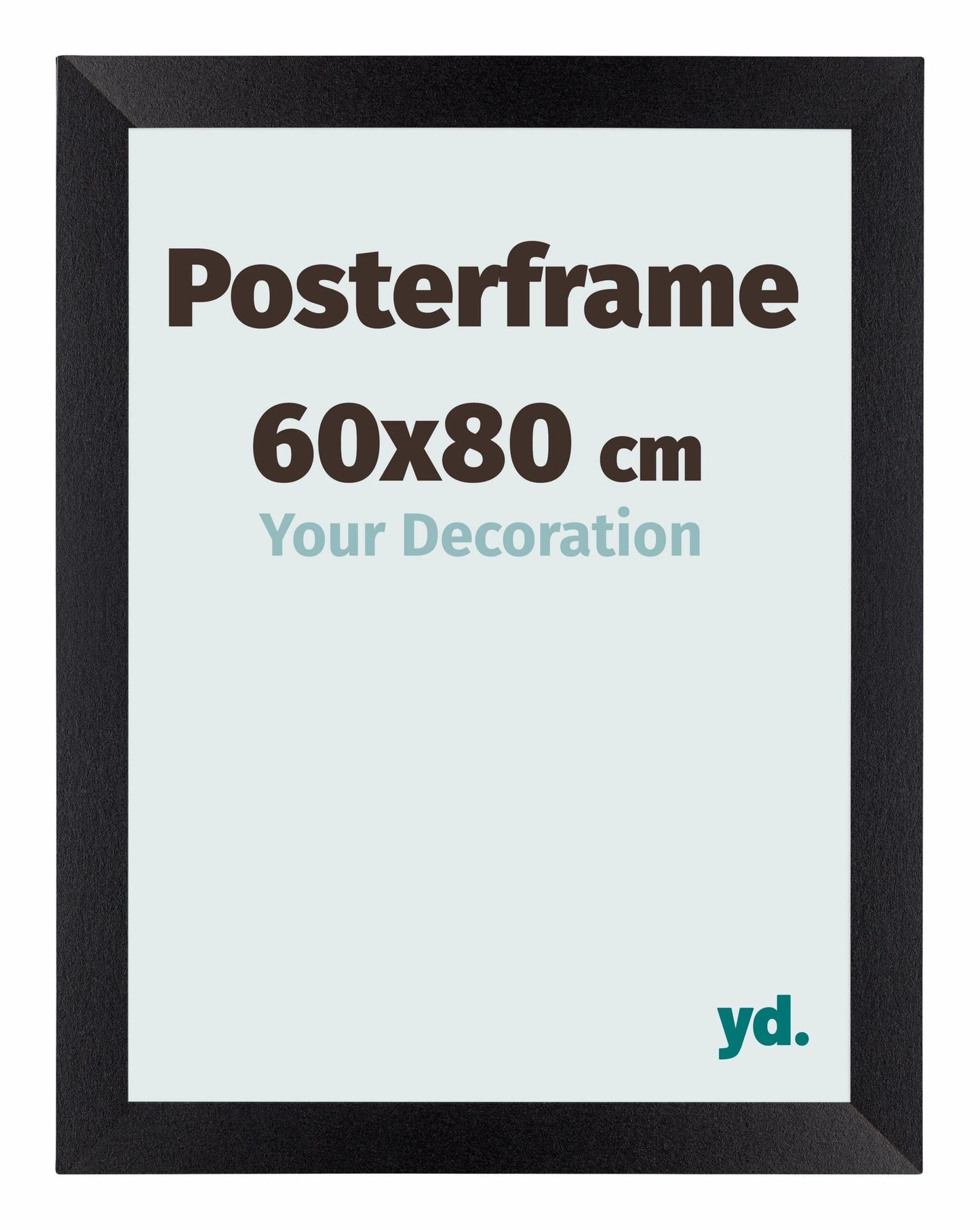 Posterframe 60x80cm Zwart Mat MDF Parma Maat | Posters.nl