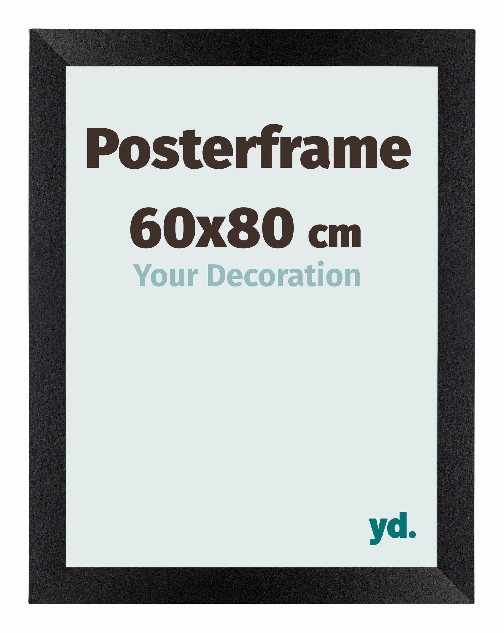 Posterframe 60x80cm Zwart Mat MDF Parma Maat | Posters.nl