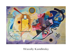 Kunstdruk Wassily Kandinsky - Jaune, Rouge, Bleu 80x60cm