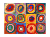Wassily Kandinsky  Farbstudie Quadrate Kunstdruk 80x60cm | Posters.nl