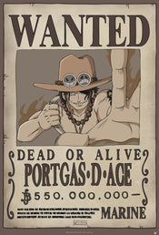 One Piece Wanted Ace Poster 61X91 5cm | Posters.nl